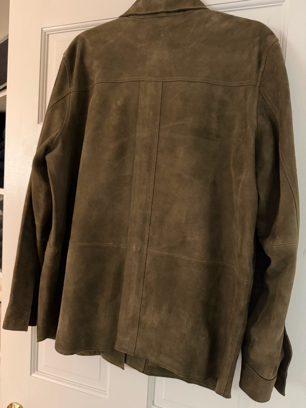 Sezane Olive Suede Will Jacket - Picture 4 of 4